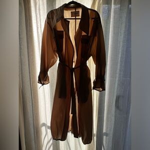French Designer - Sheer Oversized Trench - EU size 38